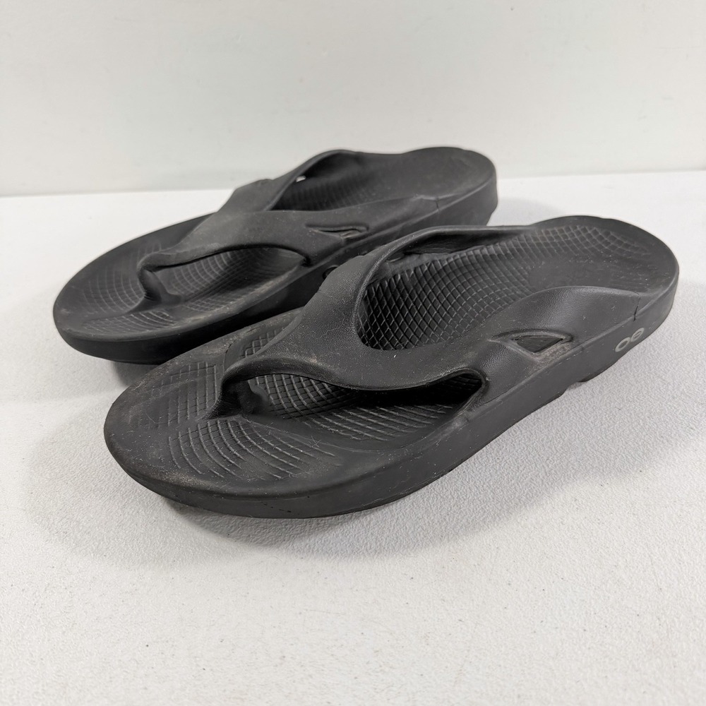 Oofos‎ Original Black Recovery Comfort Flip Flop Sandals Men's Size 8 Women's 10